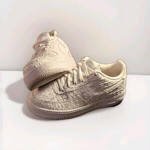 Nike Air Force 1 LV8 GS Crocodile Sneakers Leather 6.5Y US White 2015 AF1 Shoes